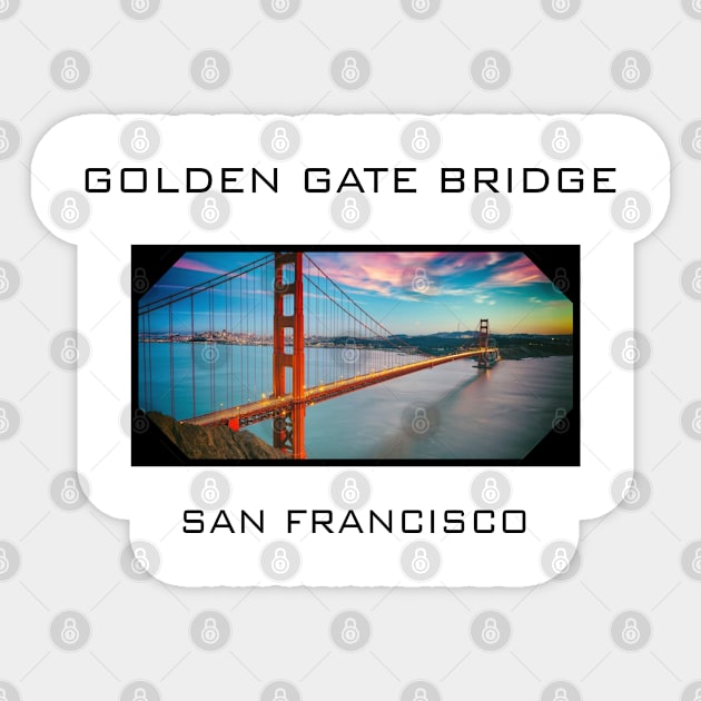 Golden Gate Bridge Sticker by Carolina Cabreira